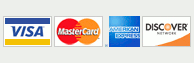 We Accept Major Credit Cards